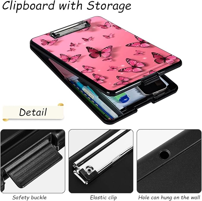 Clipboard with Storage, High Capacity Plastic Storage Clipboard with Pen Holder - Image 3