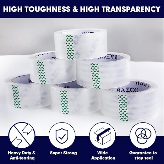 Packing Tape, 36 Rolls Clear Heavy Duty Packaging Tape - Image 3