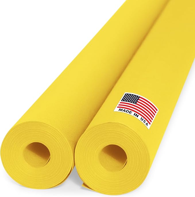 36" x 1200" Yellow Kraft Paper Roll, 45 lbs Thickness, Made in USA Colored by Paclord