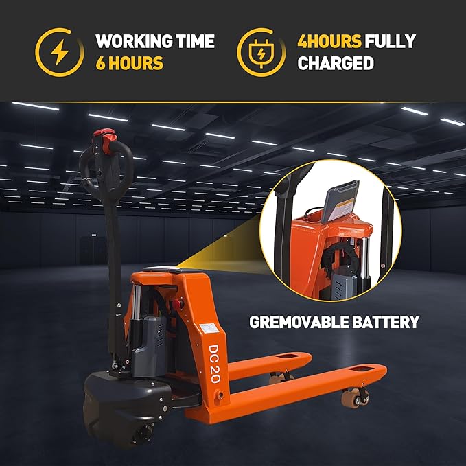 Full Electric Pallet Jack, Lithium Battery Truck Powered Handling Jacks - Image 4
