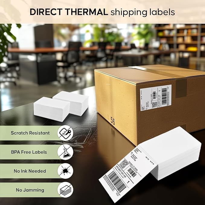 Arkscan SL500 4x6 Fanfold Shipping Label - Image 3