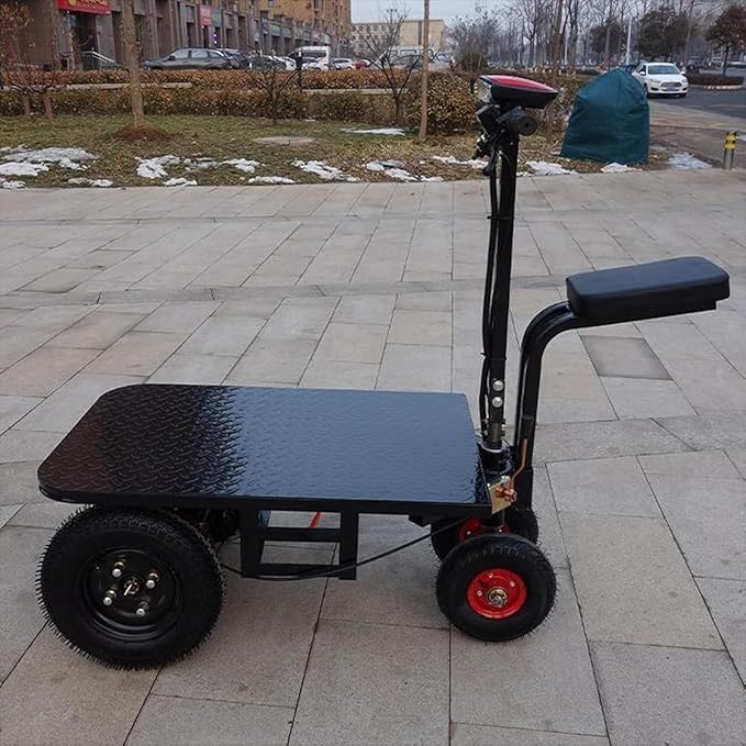 Electric Flatbed Durable Heavy Duty Steel Flatbed Cart Folding Hand Cart 600kg by Unknown