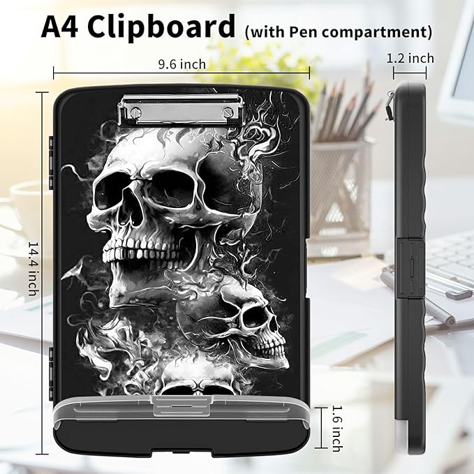 Clipboard with Storage High Capacity Plastic Nursing Clipboards with Pen Holder - Image 2