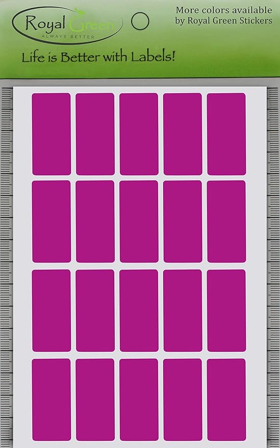 Royal Green Rectangle Color Labels 1.57inch x 0.75 inch - Image 6