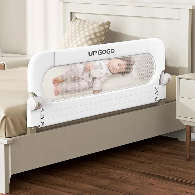 Folding Bed Rail for Toddlers, Baby Bed Rail Guard by UPGOGO