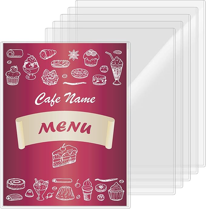 AKONEGE 6PCS 8.5" x 11" Rigid Print Protectors, Hard Plastic Sleeves by AKONEGE