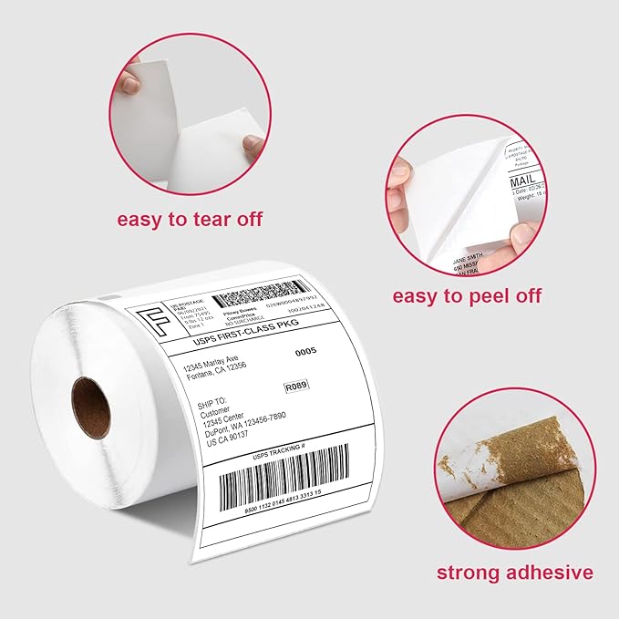 4x6 Direct Thermal Shipping Labels, 2640 Labels/12 Rolls, Compatible - Image 5