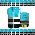 BeautyWill 10/20 Pack Custom Logo Safety Vest, Bulk High Visibility Class 2 by BeautyWill