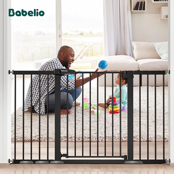 BABELIO Extra Wide Baby/Dog Gate PressGuard P7, 29-55" Auto Clos - Image 5