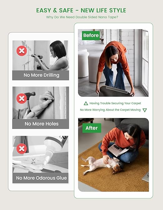 Double Sided Tape Heavy Duty, Removable Picture Hanging Strips - Image 7