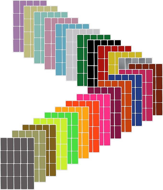 Royal Green Colored Labels Stickers in 24 Colors 40x19mm Rectangular Sticker by RoyalGreen