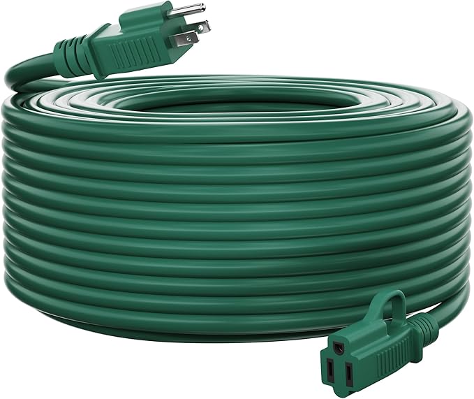 HUANCHAIN Indoor Outdoor Green Extension Cord 10 ft Waterproof, 16/3 Gauge - Image 8