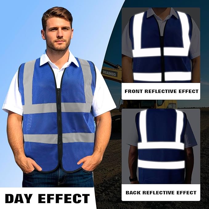 BeautyWill Custom Safety Vest Customized Logo Class 2 High Visibility - Image 3
