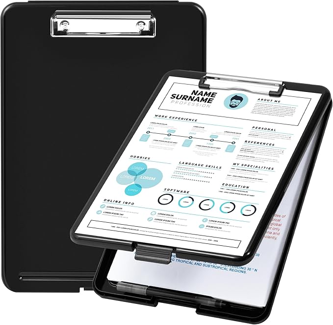 Amazon Basics Plastic Storage Clipboard by AmazonBasics