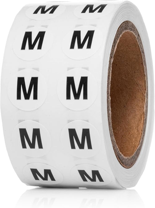 1000pcs Letter M Stickers, 0.5" Letter Sticker Dot Labels - Image 2