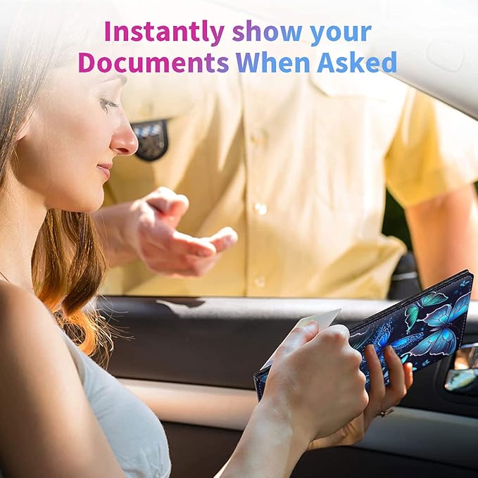Car Registration and Insurance Holder, Leather Insurance License and - Image 2