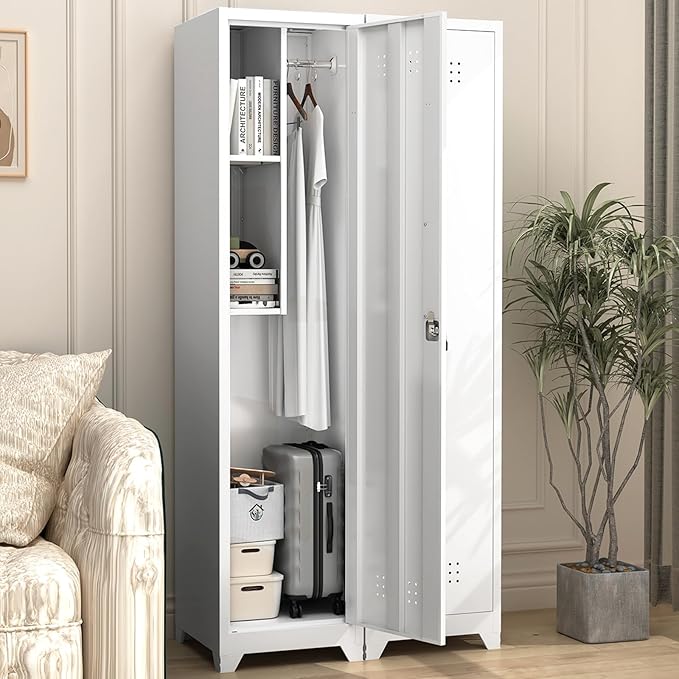 LUCYPAL Broom Closet Storage Cabinet, Slim Utility Closet Cabinet - Image 5