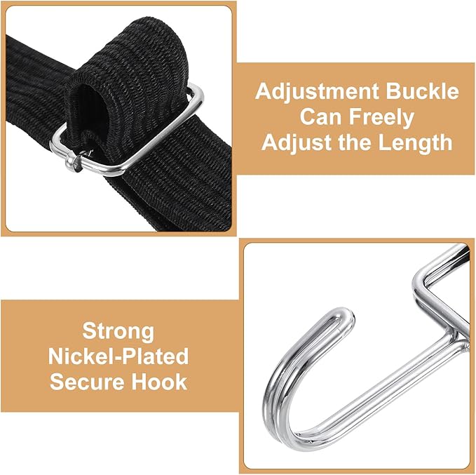 uxcell 6Pcs Adjustable Bungee Cords - Image 4