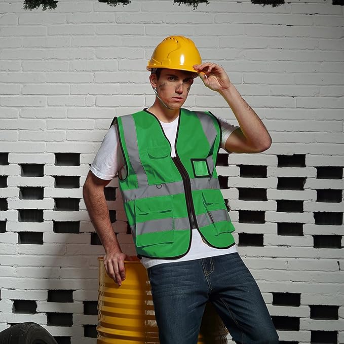 BeautyWill Custom Safety Vest Logo Class 2 High Visibility Reflevtive Vest - Image 6
