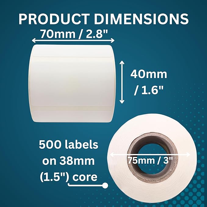 Blank Waterproof Label Stickers, 70mm x 40mm, Durable - Image 6