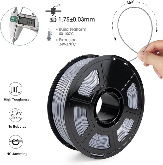 iSANMATE ASA 3D Printer Filament Bundle 4KG, UV & Weather Resistant 3D Printer - Image 2
