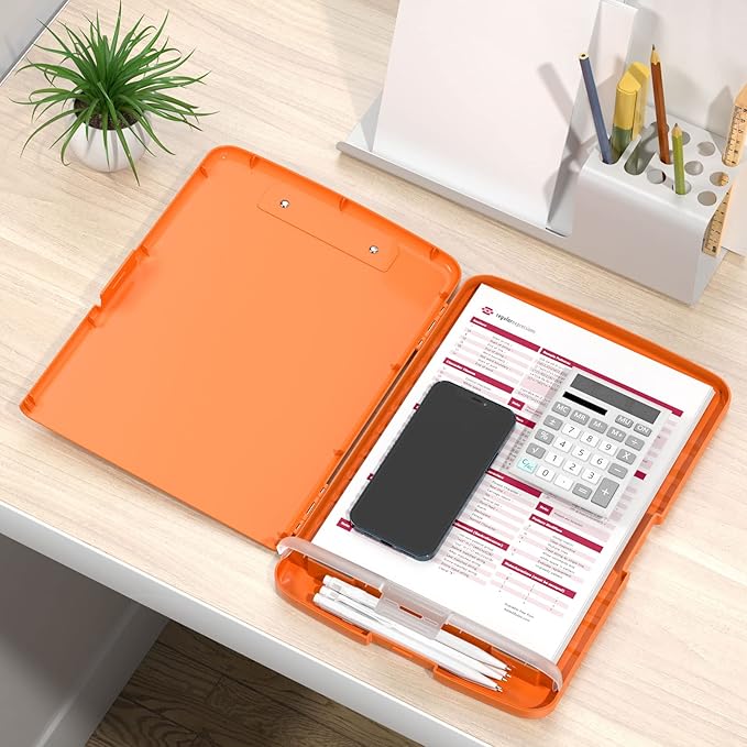 Rimilak Plastic Clipboard with Storage, 8.5 x 11 High Capacity Folio Nursing - Image 7