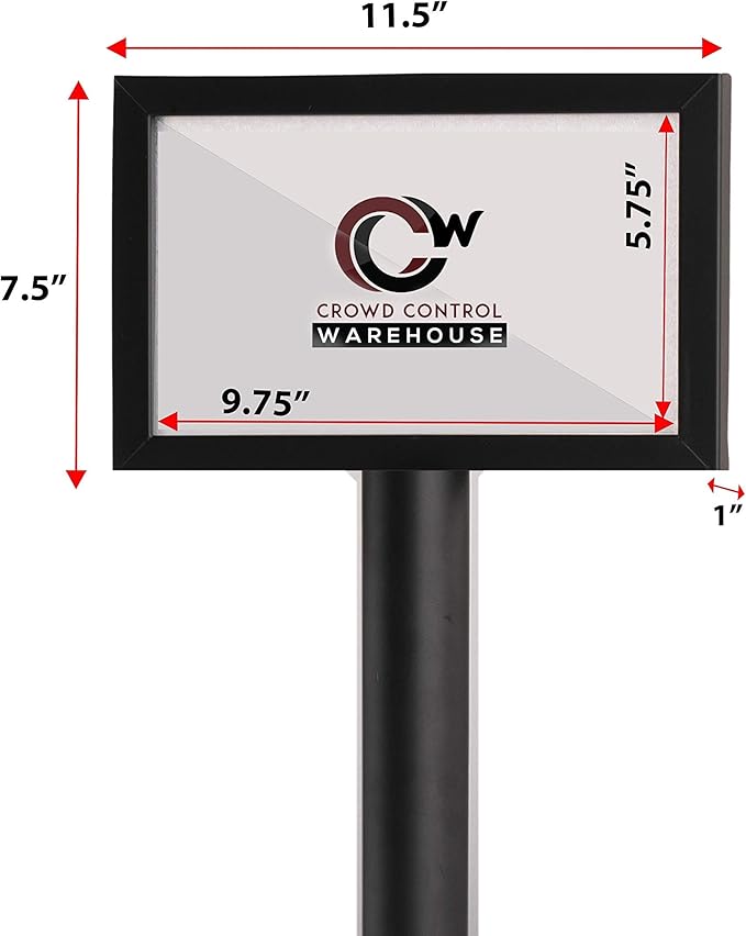 Pedestal Standing Floor Sign Frame - Image 4