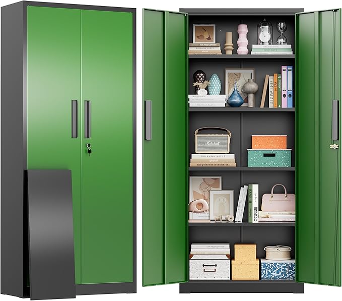 Greenvelly Metal Storage Cabinet, Lockable Steel Cabinets by Greenvelly