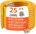 HUANCHAIN 25 ft 12/3 Gauge Heavy Duty Outdoor Extension Cord Waterproof by huanchain