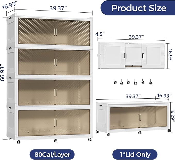 320Gal Extra Large Stackable Storage Bins - Image 2