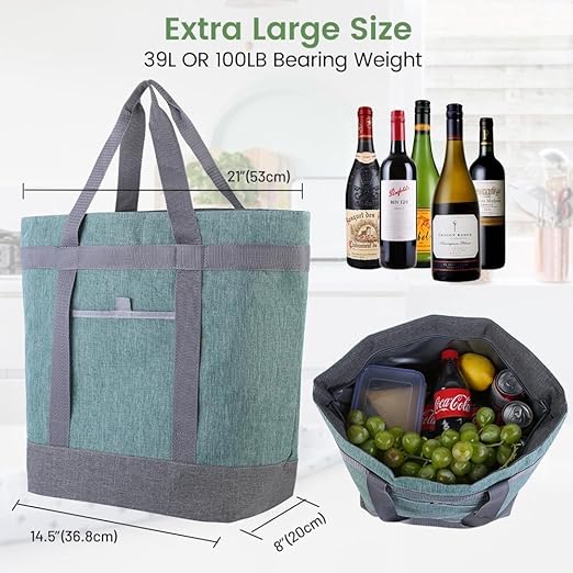 Insulated Cooler Bag, 1PK Insulate Tote Bag - Image 3