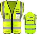 YOWESHOP High Reflective Visibility Safety Vest Custom Your Logo Safety Workwear by YOWESHOP