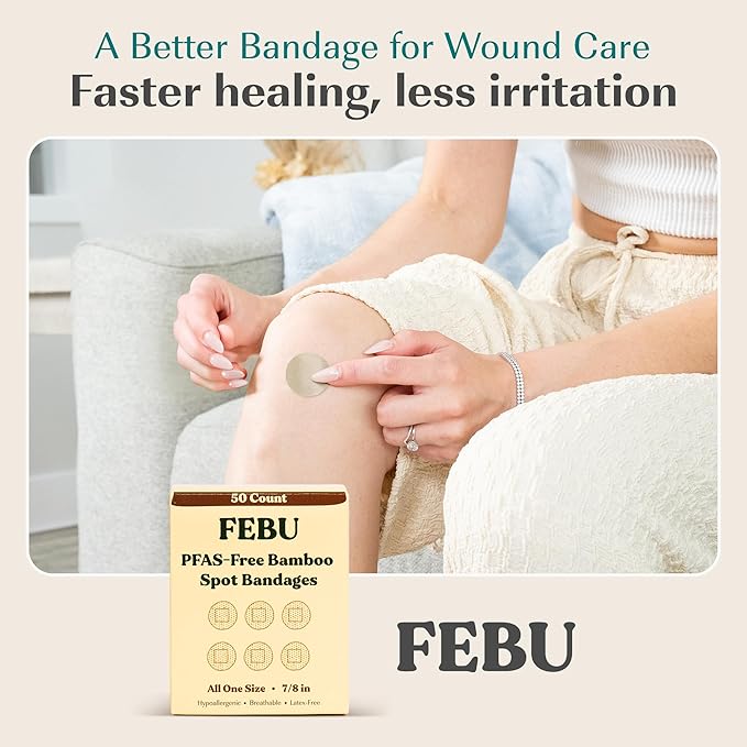 FEBU Eco-Friendly Bamboo Fabric Bandages | PFAS Free Bandages - Image 8