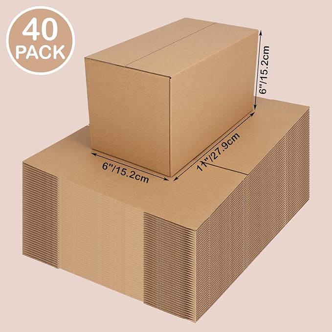 EdenseeLake 40 Pack 11x6x6 inches Shipping Boxes Small Cardboard Boxes - Image 3