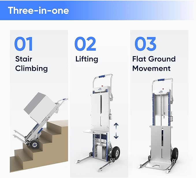 Electric Stair Climbing Dolly, 375 lb Capacity Stair Climbing Hand Truck - Image 2