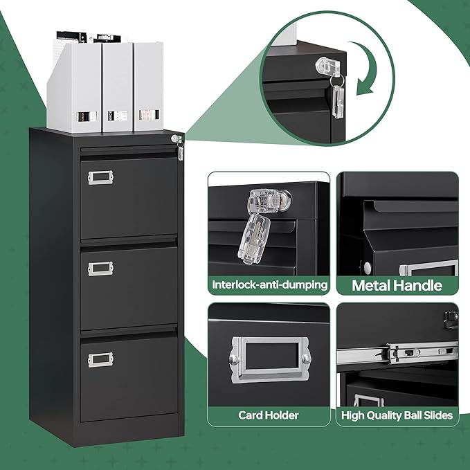 Letaya 3 Drawer File Cabinet - Image 5