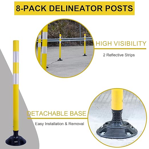 36 Inch Heavy Duty Traffic Cones 8-Pack - Image 3
