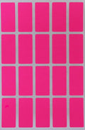 Royal Green Neon Pink Rectangle Sticker 1.57 inch x 0.75 inch Rectangular Labels by RoyalGreen