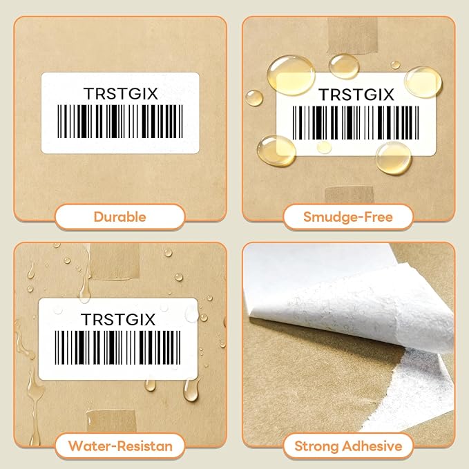 4" x 2" Direct Thermal Labels, Strong Adhesive Barcode & Return Address - Image 6