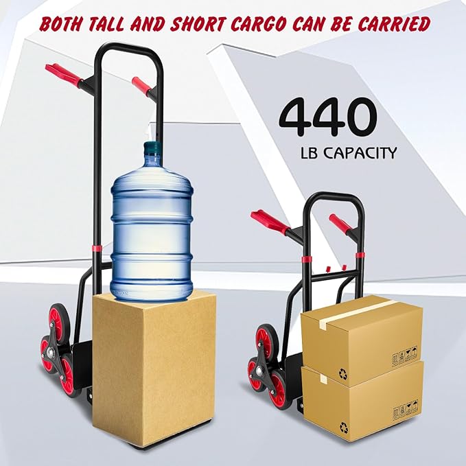 Stair Climber Hand Truck Dolly, Heavy Duty 440 Lb Capacity Trolley Cart - Image 3