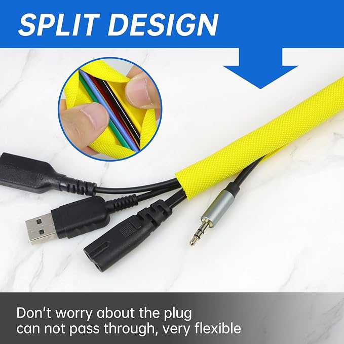 Split Braided Cable Sleeve，Flexible Wire Loom Tubing, Automotive Cord Protector - Image 5