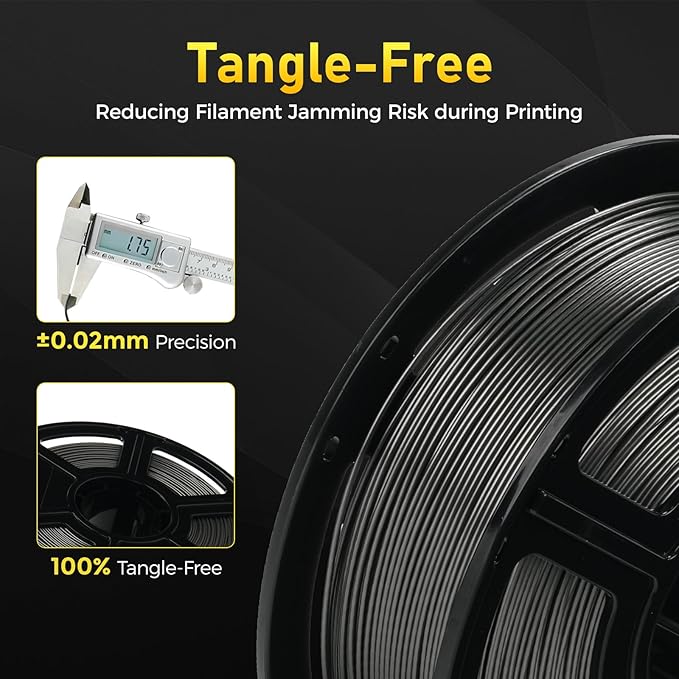 FLASHFORGE Rapid PETG Filament 1.75mm Metallic Grey, Max 600mm/s High Speed - Image 5