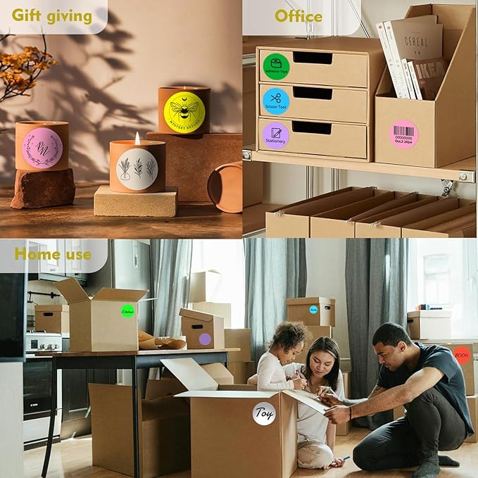 3 x 3Inch Round Color Coding Labels Circle Thermal Labels Printable Waterproof - Image 6