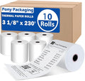 10 Rolls 3 1/8 x 230 Thermal Paper Receipt Rolls Cash Register POS Receipt by PonyPackaging