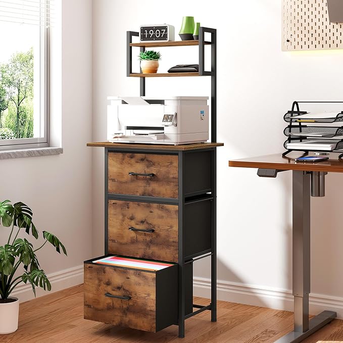 Snughome 3 Drawer Tall File Cabinet - Image 5