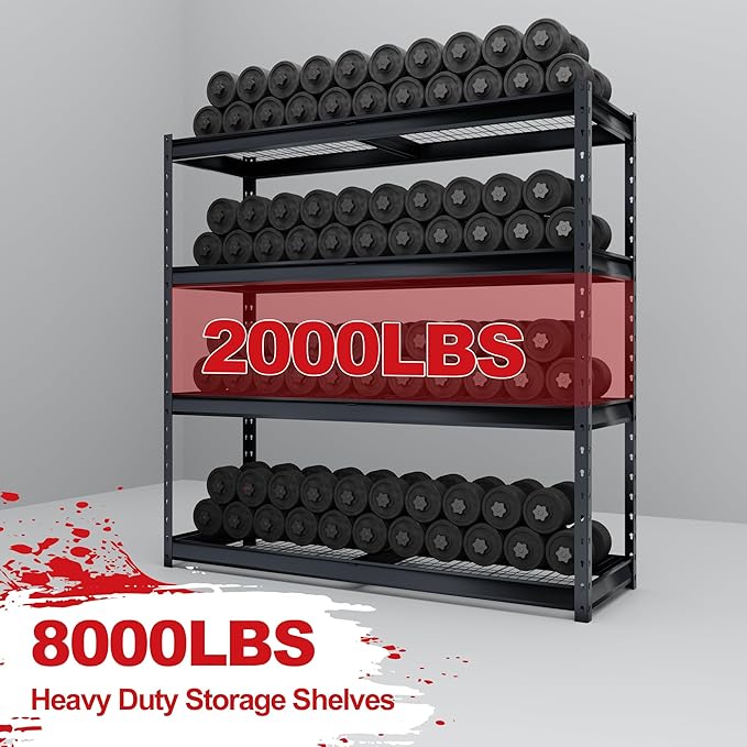 The Atlas 8000LBS Ultra Heavy Duty Garage Shelving, 72”W Storage Shelves - Image 3