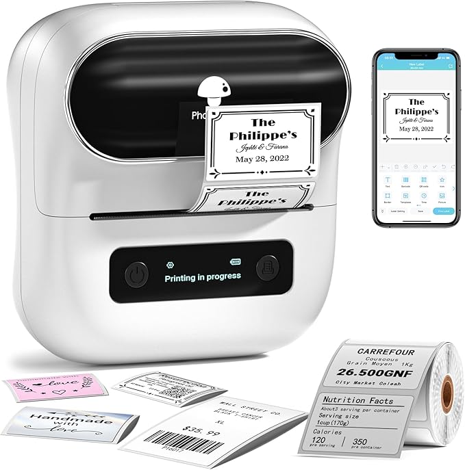 Phomemo Label Maker, M220 Barcode Printer, by Phomemo