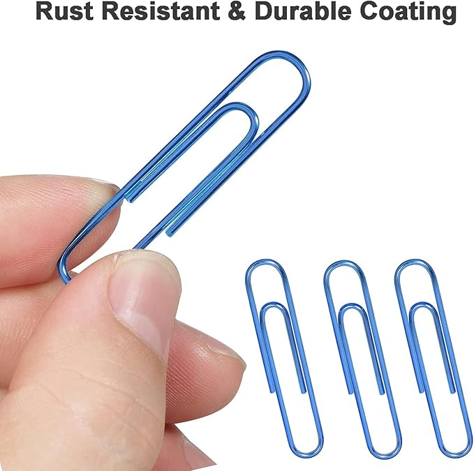 Vinaco Blue Jumbo Paper Clips, 100 Pack, 2 Inch, Durable & Rust Resistant - Image 3
