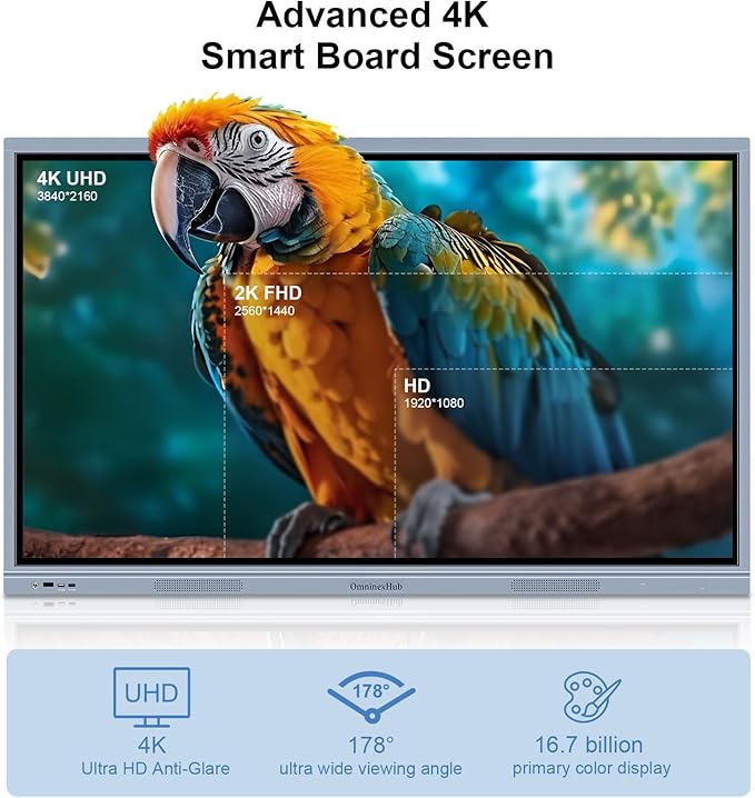 55'' Smart Board, 8+256 GB Interactive Whiteboard, 4K Electronic Digital - Image 3