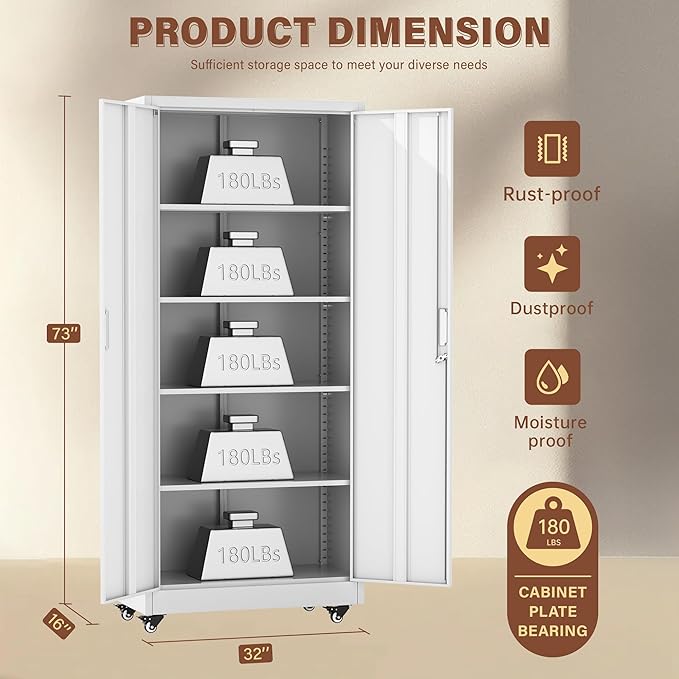 INTERGREAT Metal Storage Cabinet - Image 3